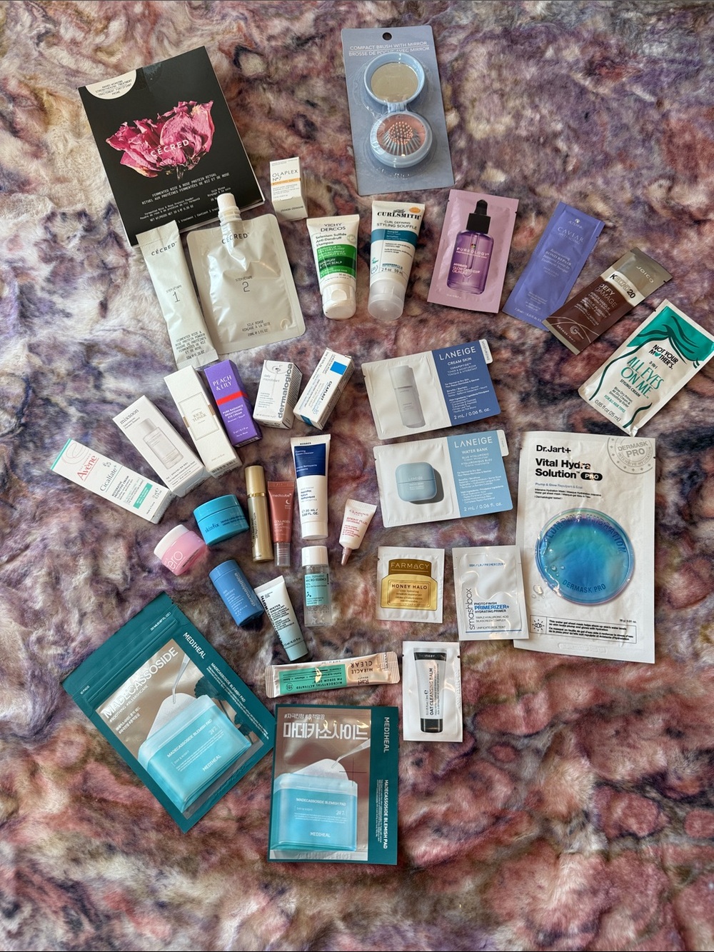 Skincare & Haircare Sample Set- Assorted Serums, Creams & Masks